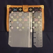 Pocket Zipper Organizer PVC envelope and Ruler Fits For PM Size Agenda  #01