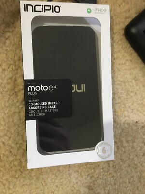 New OEM Incipio Octane Black Case For Motorola Moto E4 Plus
