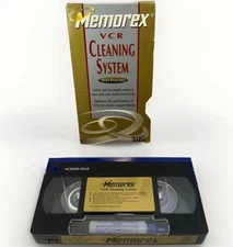 2000 Memorex VCR Cleaning System- Wet Process (VHS Head Cleaner) New w/ Open Box
