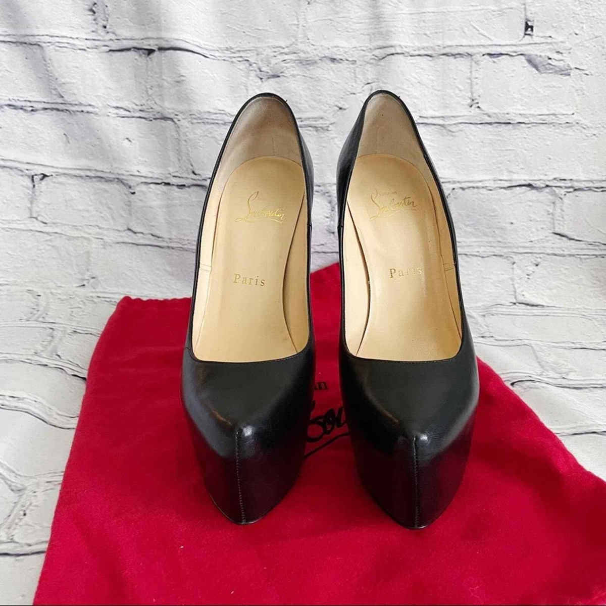 Christian Louboutin Daffodile 160 KID Black Leather | eBay