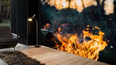 Feuer Glut Flammen Flammen Explosion Fototapete Wandbild Zimmer Poster Dekoration