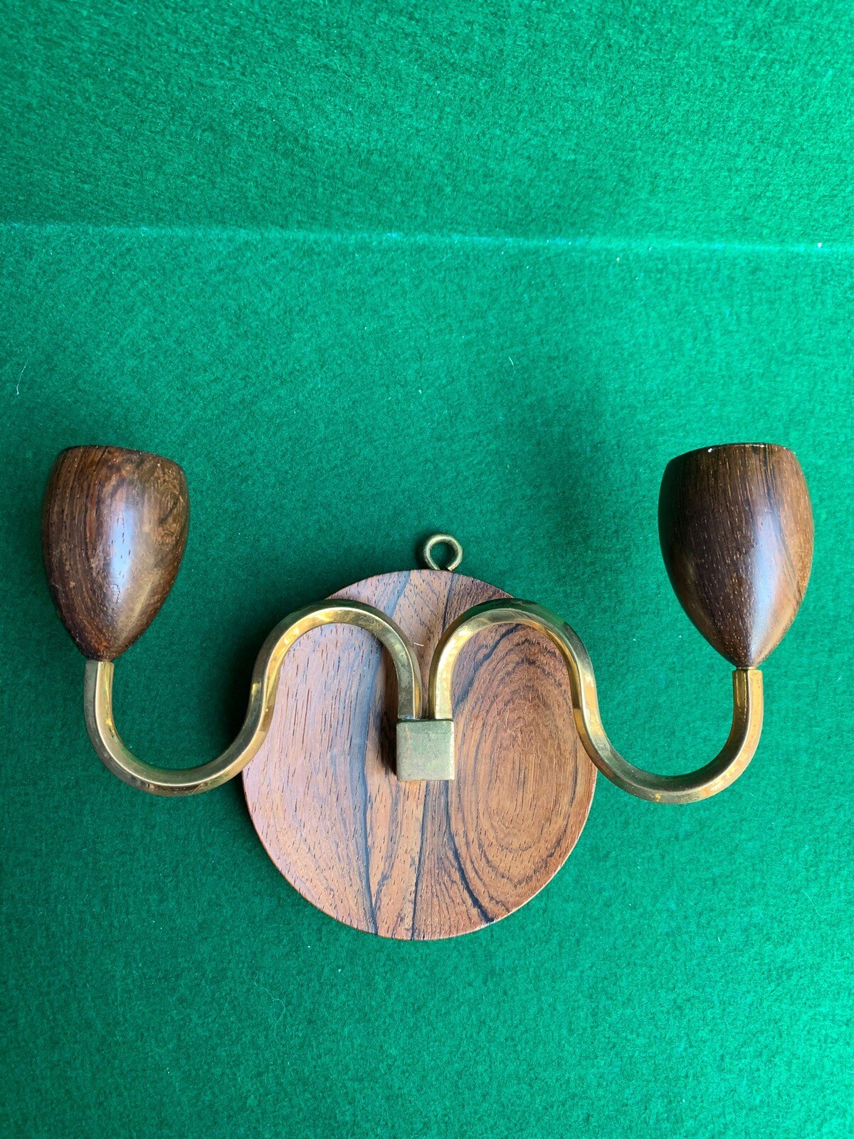 Antique Oak And Brass Mid Century Wall Sconces Candle Holders eBay