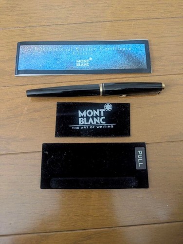 MONT BLANC Classic fountain pen black gold Nib 14k - 第 1/5 張圖片