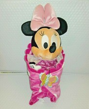 Disney Babies MINNIE MOUSE w/Bfly Blanket Cinderella's Castle Dress 12in Plush