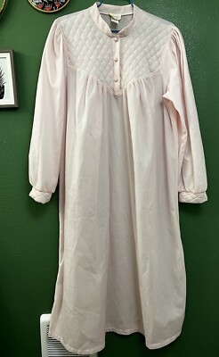 Sears Carriage Court Zip Robe Housecoat Women Pockets Embroidered Blue Vtg Large