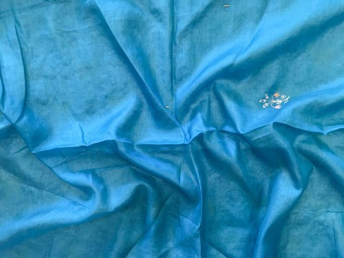 Pure Silk Saree Tussar Sari 100% Silk Vintage Indian Fabric Recycled TSS3104 - 第 3/9 張圖片