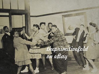 VINTAGE ANTIQUE AFRICAN AMERICAN SWING DANCE LINDY HOP JITTERBUG