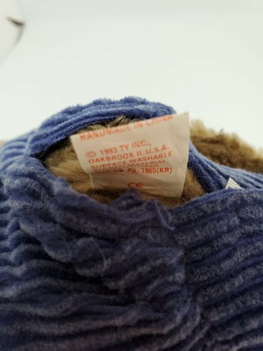 TY Collectible Beanie Baby Plush Bear #6071 With Tags Vintage Pivoting Limbs - 第 4/8 張圖片