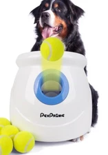 PetPrime Automatic Dog Launcher Interactive Fetch Toy 10-40ft Range Large Dogs