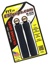 ESI  FIT CR Black Mountain Bike Race Grips Shock Absorb 100% SILICONE 130mm 55g