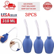 3 pcs Anal Vaginal Bulb Douche Colonic Irrigation Rubber Enema Bulb Cleaner BLUE