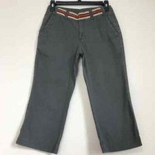 Vintage Uright Mid Rise Olive Green Cropped Straight leg Causal Capris Pants