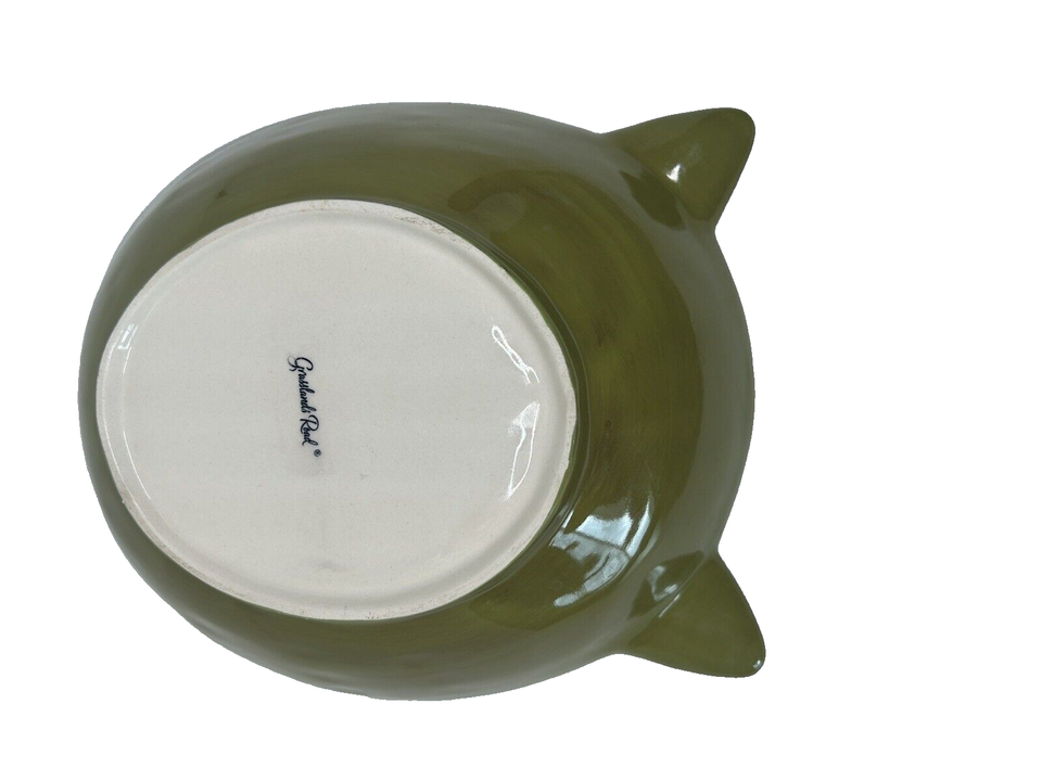 Grasslands Road Owl Bowl 8”X7" Green Decorative Serving Dish eBay