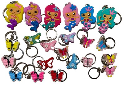 Brandnew! Bulk Sale: 20+ Unique Mermaid & Butterflies Super Cute Keychains