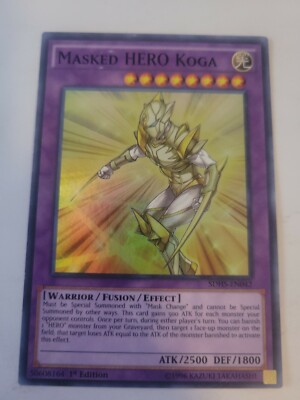 Yu-Gi-Oh! TCG Masked HERO Koga HERO Strike Structure Deck SDHS-EN042 1st  Editio | eBay