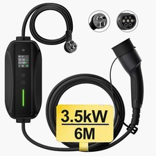 6M Portable EV Charger Type 2 6-15A Adjustable AU Plug 3.5kW Charging Cable dé