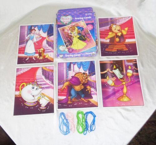 Whitman Roseart Sewing Cards Little Mermaid Beauty &The Beast Cabbage Patch Kid+ - Picture 3 of 6