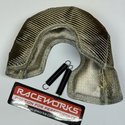 Turbo beanie for GT25 T28 T3 external gate Titanium blanket Raceworks RWM-046 - Picture 2 of 6