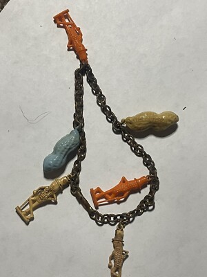 1939 New York World's Fair Planters / Mr. Peanut Vintage Charm Bracelet 