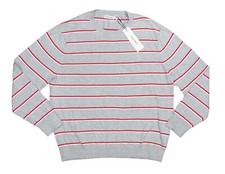 Calvin Klein Long Sleeve Striped Supima Cotton Pullover Men's Sweater XL NWT