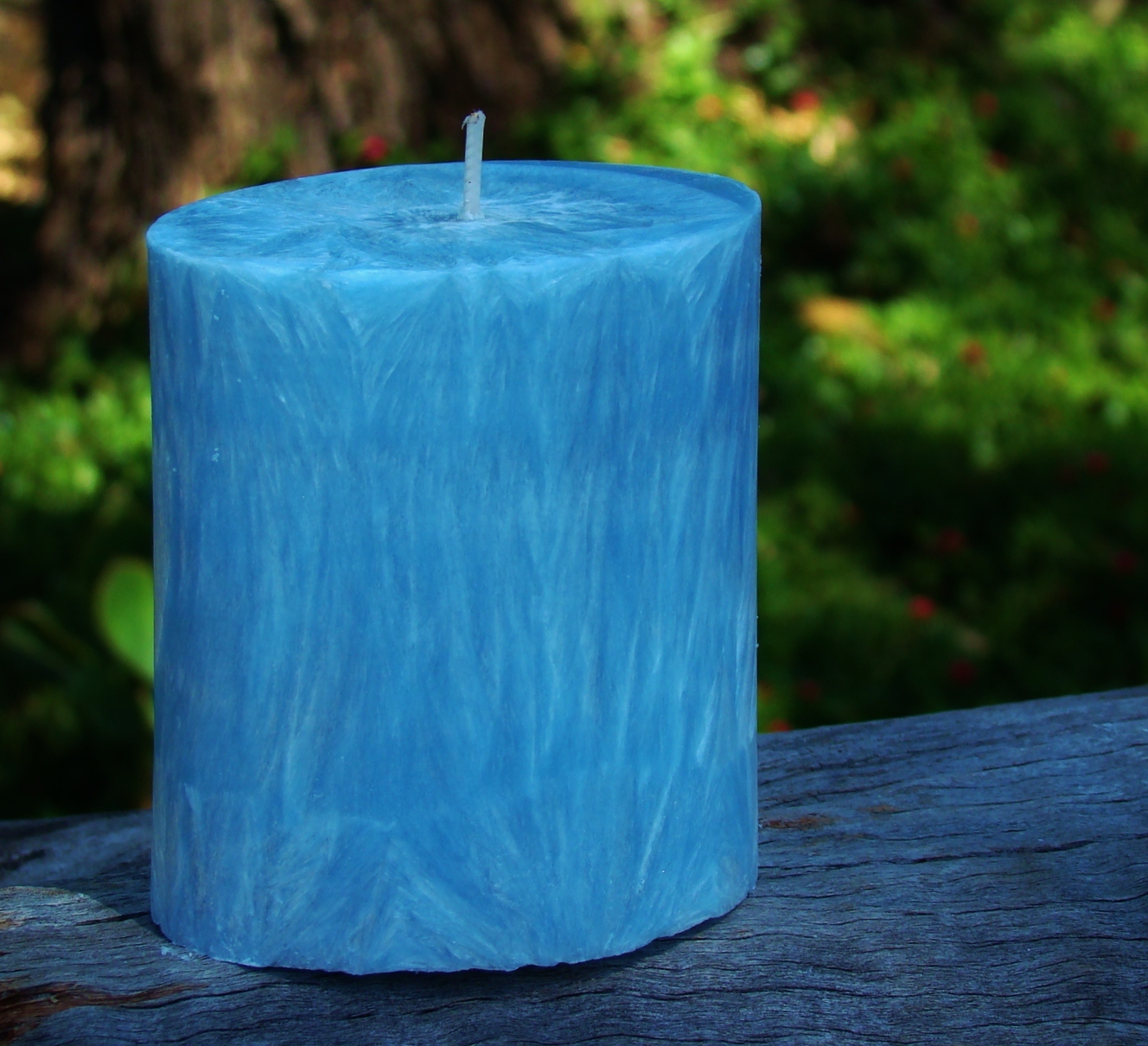 40hr BLUE SAGE & LAVENDER Triple Scented Natural PILLAR Candle STRESS