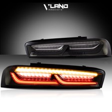 2*LED Tail Lights For Chevy Camaro 2016-2018 DRL White Smoked Brake Rear Lights