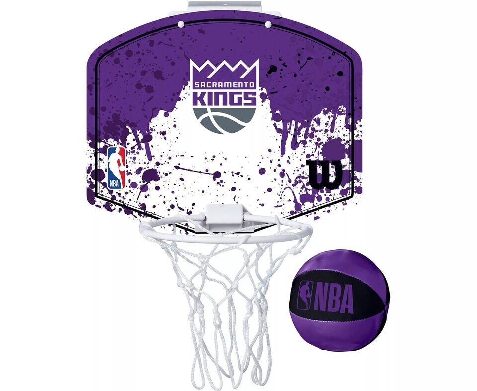 Wilson NBA Team Mini Basketball Hoop Sacramento Kings Basketball