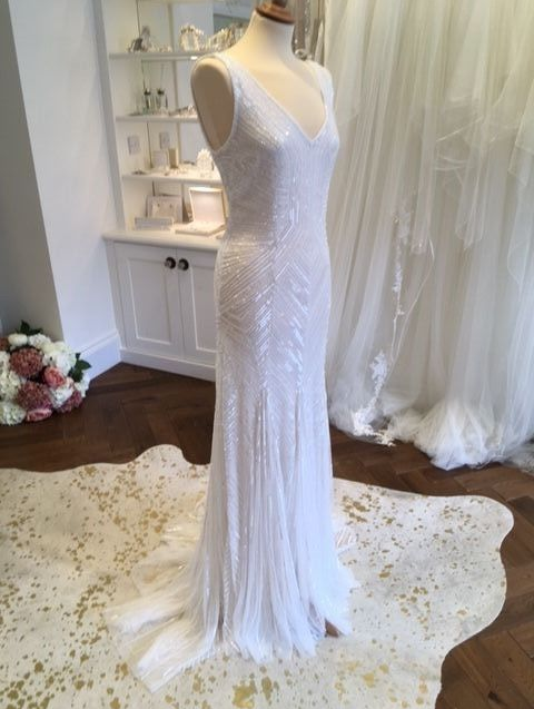 Eliza Jane Howell Umbriel Wedding Gown Beaded Sequin 1920s 1930s