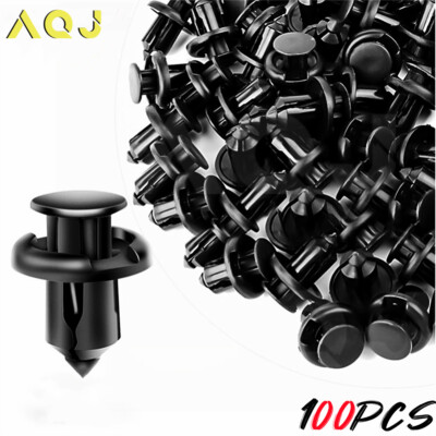 100pcs 10mm Bumper Clips Auto Cars Hole Retainer Rivets Fastener Fender Push Pin
