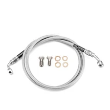 MOFUN 47" Non-ABS Brake Line Kit Front For Harley Softail Dyna 16" 18" Handlebar