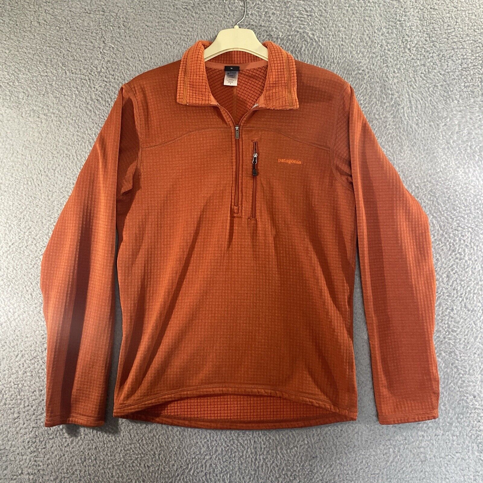 Patagonia Sweater Mens Small Orange Regulator R1 … - image 1