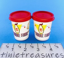 Tupperware midget set of 2 RARE New Final Touch Midgets 2oz tinietreasures
