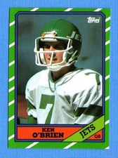 1986 Topps #95 Ken O'Brien EXMT+ Jets