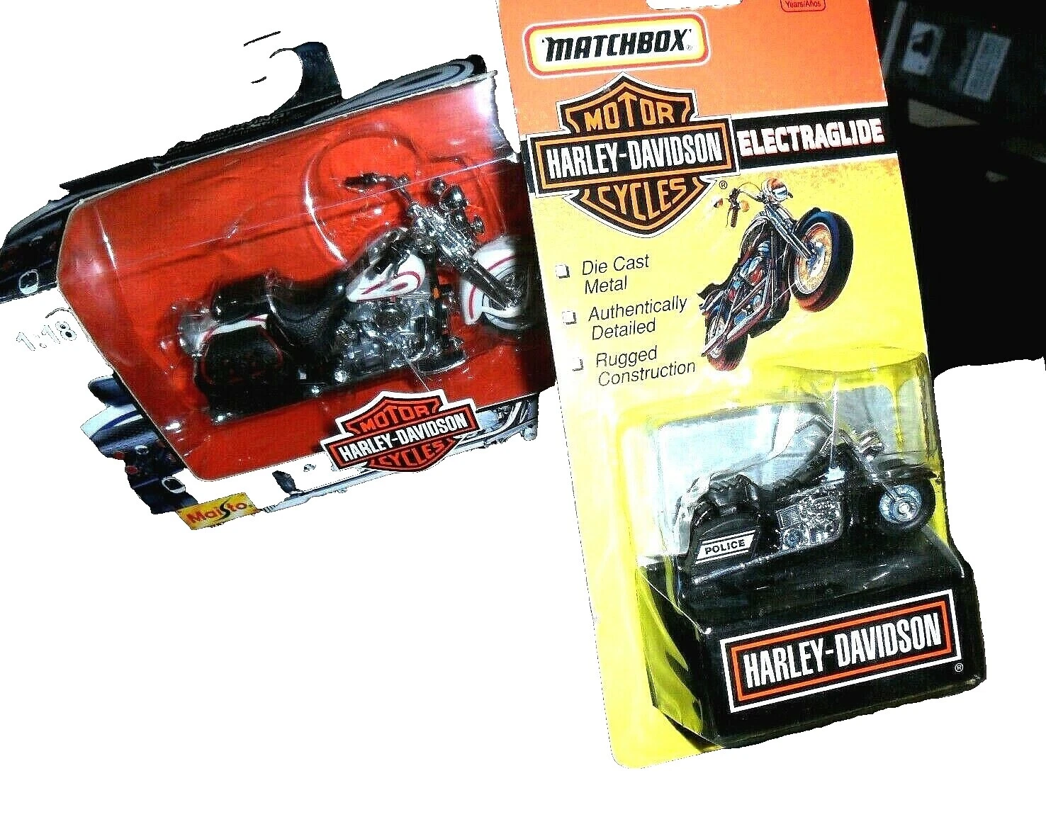 Matchbox Harley-Davidson 1:18 Motocicletas e ATVs em metal fundido de Fabricação Contemporânea