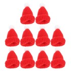 10 PCS Little Felt Santa Hats Mini Christmas Accessories Festive Child