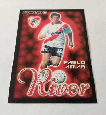 214★サッカー★pablo aimar★prostars★フィギュア Pablo Aimar Rookie Sticker River Plate Superstars 2000 DS