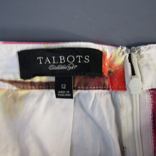 Talbots Pleated Floral Midi Skirt Women's Size 12 Flowers - Picture 7 of 7