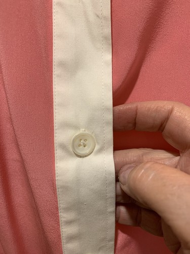 Vintage Linea von Louis Dell 'Olio 2x 100 % Seide Knopfleiste abnehmbare Schulterpolster Top - Bild 5 von 16