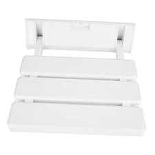  Wall-Mounted Drop-Leaf Foldable Shower Seat Heavy-Duty 286lb Capacity 