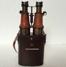 Binocular Nautical Spyglass – Vintage Marine Telescope with Leather Case Free