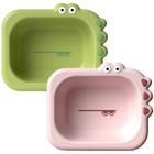 2pcs Kids Soaking Bath Basins Portable Newborn Washbasin Cartoon Spa Bath Tub