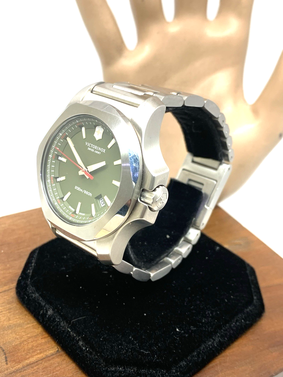 Victorinox Swiss Army Men's Watch 241725 I.N.O.X Green Dial Quartz