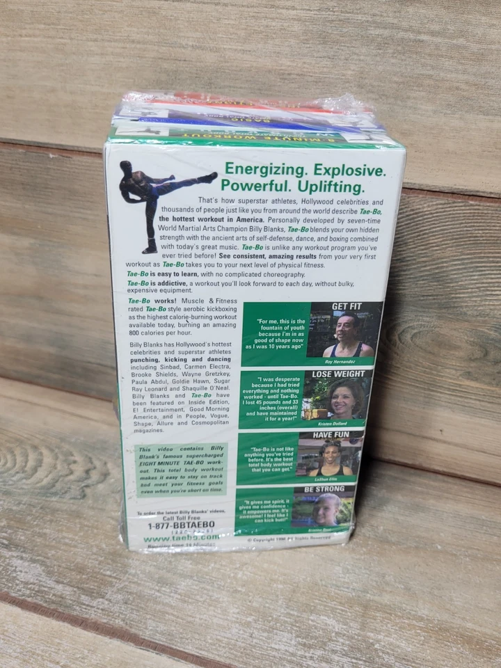 Tae-Bo SET x3 VHS SEALED ~ Total Body Workout Tapes ~ Billy Blanks Fitness - Image 2 of 4