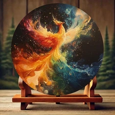 Happy Farm Girl Round Art - Cafe/Home Decor