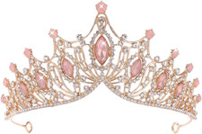 Baroque Queen Crown,Rhinestone Wedding Bridal Crown and Tiaras Crystal Headband