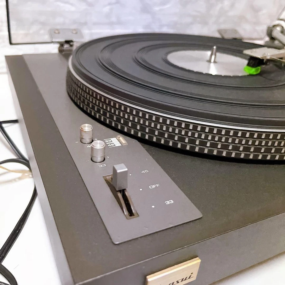 Sansui SR-525 Direct Drive Turntable Record Player Black Vintage Japan Used - Image 4 of 4