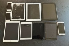 Apple iPads, iPhone,  iPods Mixed Lot 10 Devices For Parts Cracked AS-IS
