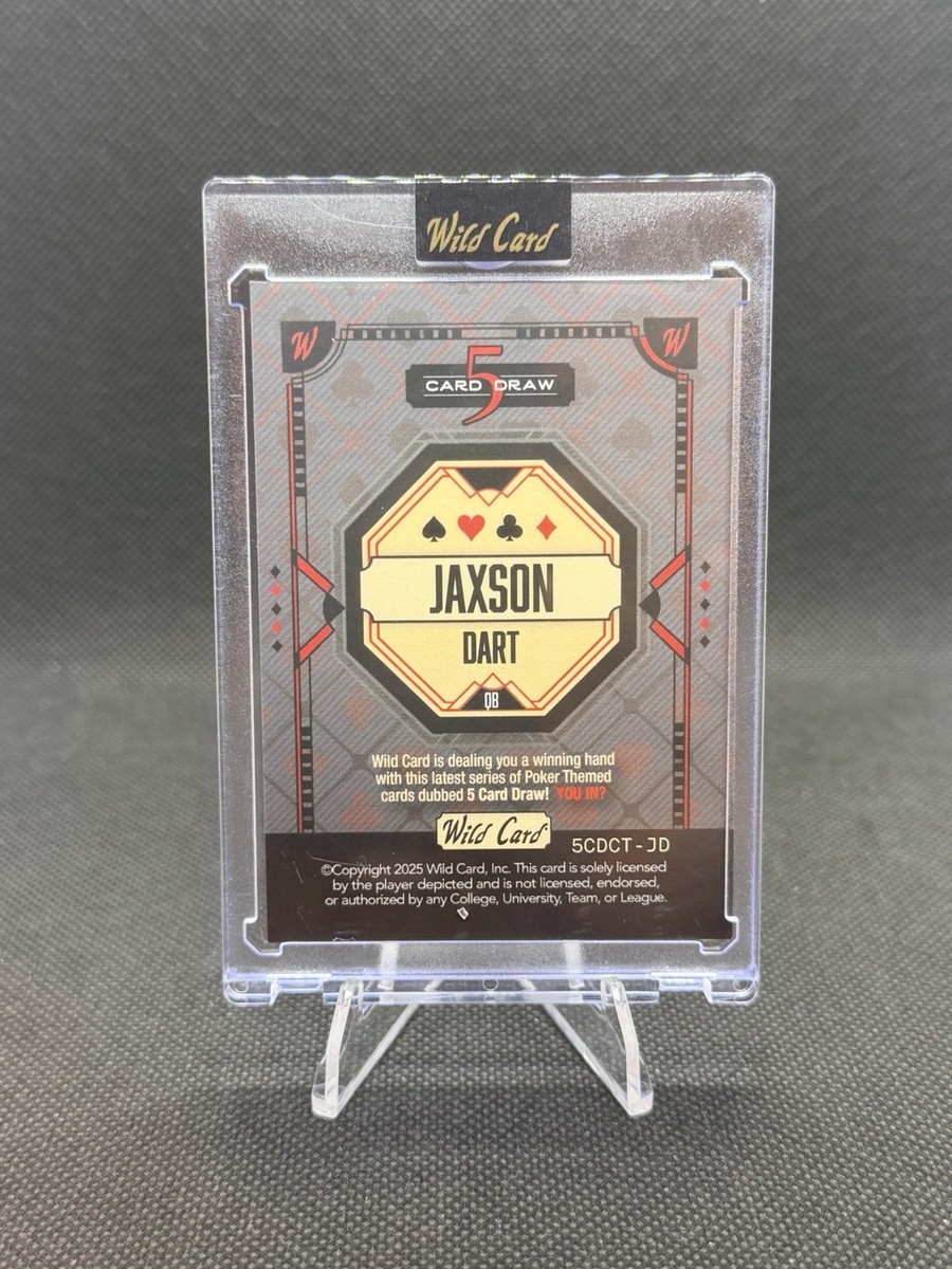 JAXSON DART Wild Card 2025 1/1 ROOKIE RC 5 Card Draw #5CDCT-JD New