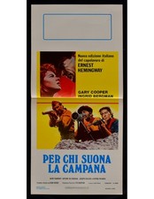 locandina PER CHI SUONA LA CAMPANA gary cooper ingrid bergman tamiroff B335