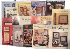 LOT 16 Cross Stitch Leaflet booklet books Amish Floral Farmhouse American Home